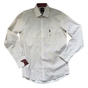 U.S. Polo Assn Collar Dress Shirt Mens Size Medium 15-15.5 New With Tag Pattern